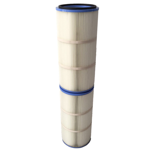 Polyester Fiber Cartridge Dust Filter Pleated 10 Micron Dust Removal Filter Element